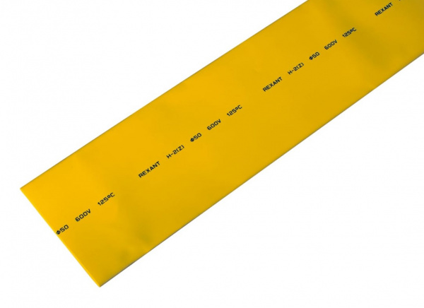 Трубка термоусаживаемая ТУТнг-LS (2:1)-50/25 желтая REXANT Фото