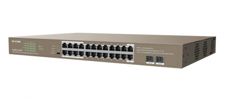 G1126P-24-410W Неуправляемый гигабитный PoE коммутатор IP-COM с 24 POE портами 100/1000 Мбит/с, 2 SFP 1000 Мбит/с  Фото