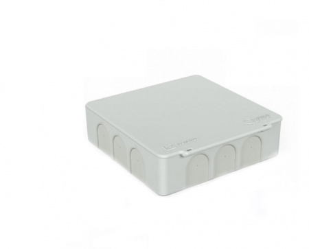 Коробка распределительная 60-0302 для прямого монтажа двухкомпонентная безгалогенная (HF) белая 100х100х30 Промрукав Фото