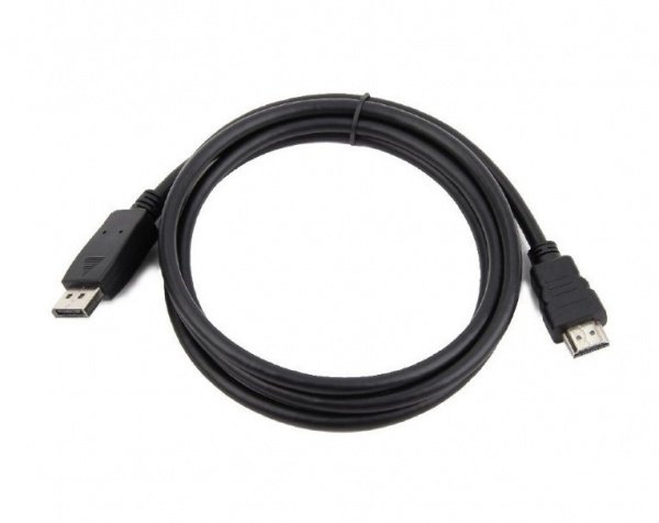Кабель DisplayPort->HDMI Cablexpert CC-DP-HDMI-6, 1,8м, 20M/19M, черный, экран, пакет Фото Кабель DisplayPort->HDMI Cablexpert CC-DP-HDMI-6, 1,8м, 20M/19M, черный, экран, пакет Фото