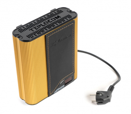 Стабилизатор TEPLOCOM ST-555-И Western gold black стаб 220 В 555 ВА Uвх.145-260В индикация алюм Фото