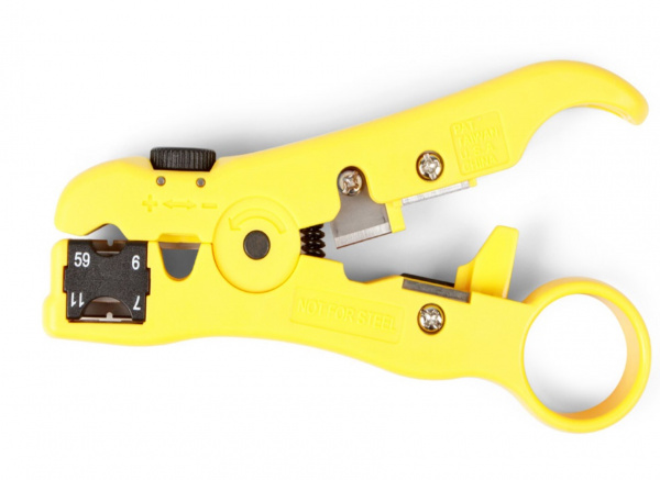 Hyperline HT-352 Универсальный инструмент для зачистки витой пары (UTP/STP), коаксиального кабеля RG Фото