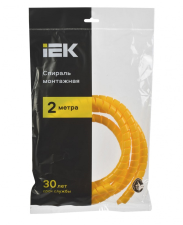 Спираль монтажная СП-16 желтая (2м/упак) IEK Фото