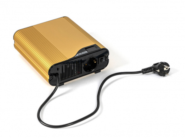Стабилизатор TEPLOCOM ST-555-И gold стаб 220 В, 555 ВА, Uвх.145-260В индикация, алюминий Фото Стабилизатор TEPLOCOM ST-555-И gold стаб 220 В, 555 ВА, Uвх.145-260В индикация, алюминий Фото