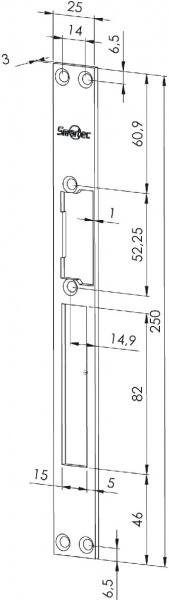ST-SL502SP Запорная планка Smartec Фото ST-SL502SP Запорная планка Smartec Фото