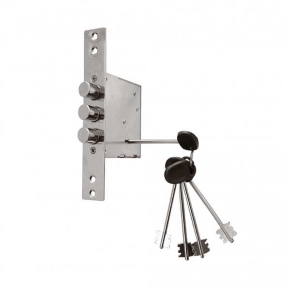 447 L CP PB Замок врезной сувальдный  Фото