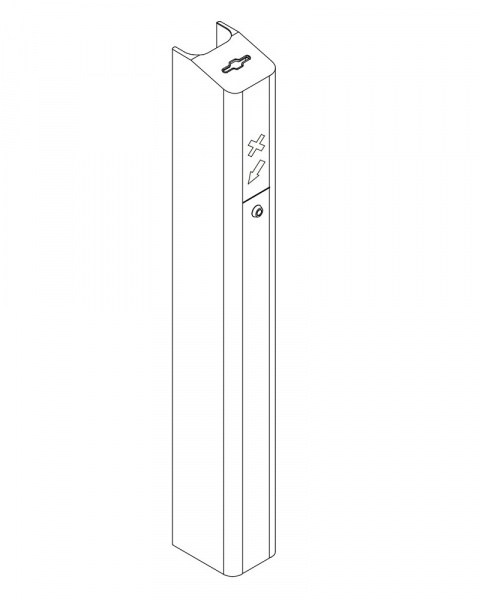 PERCo-FP01C Передняя панель со встроенным картоприемником для секции скоростного прохода PERCo-ST-01 Фото