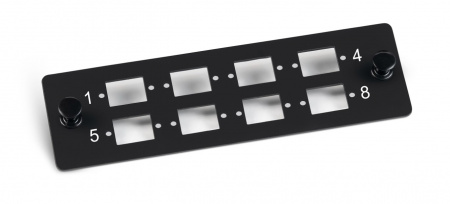 Cabeus FO-FP-8SC-S-BK Адаптерная панель на 8 SC simplex (LC duplex), цвет черный Фото