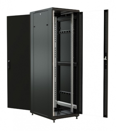 WR-TT-4761-AS-RAL9004 Шкаф напольный 19-дюймовый, 47U, 2277х600х1000 мм (ВхШхГ) Фото