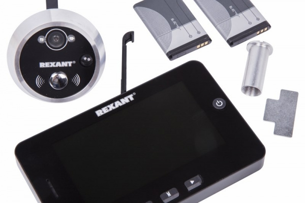 Видеоглазок дверной REXANT, с функцией записи видео/фото по движению, ночной режим работы Фото Видеоглазок дверной REXANT, с функцией записи видео/фото по движению, ночной режим работы Фото