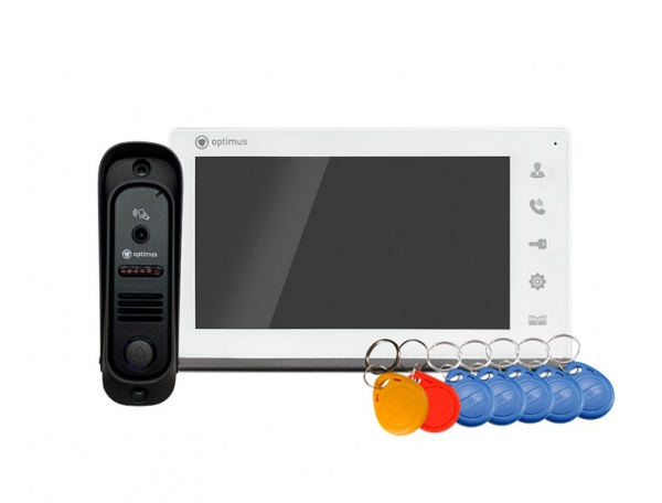 Комплект видеодомофона Optimus Leader 2.0 IK-7.0 (w+b) Фото