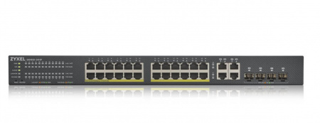 Гибридный Smart коммутатор PoE+ Zyxel NebulaFlex GS1920-24HPv2, 24xGE PoE+, 4xCombo (SFP/RJ-45), бюд Фото