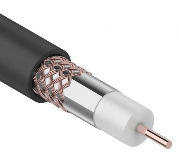 Кабель коаксиальный REXANT RG-6U+Cu, 75 Ом, Cu/Al/Cu, 64%, бухта 100 м OUTDOOR Фото Кабель коаксиальный REXANT RG-6U+Cu, 75 Ом, Cu/Al/Cu, 64%, бухта 100 м OUTDOOR Фото