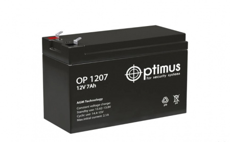OP 1207 Аккумуляторная AGM батарея OPTIMUS EOL Фото