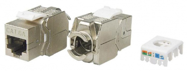 Hyperline KJ8-8P8C-C6A-180-TLS-SH-F-WH Вставка Keystone Jack RJ-45(8P8C), категория 6a (10G) Фото Hyperline KJ8-8P8C-C6A-180-TLS-SH-F-WH Вставка Keystone Jack RJ-45(8P8C), категория 6a (10G) Фото