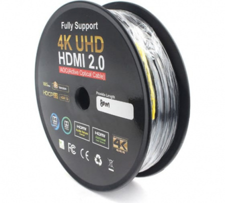 Активный оптический кабель HDMI Cablexpert, 80м, v2.0, 19M/19M, AOC Premium Series. Фото