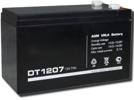 АКБ 1207 Аккумулятор 12 В, 7 Ач Аккумулятор герметичный свинцово-кислотный Фото