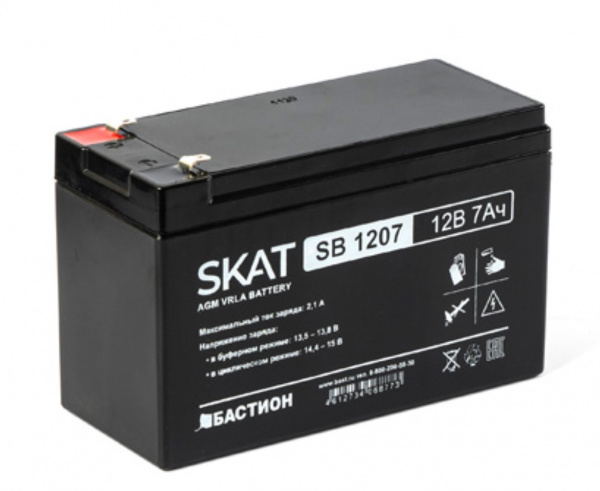 SKAT SB 1207 Аккумулятор свинцово-кислотный Фото SKAT SB 1207 Аккумулятор свинцово-кислотный Фото