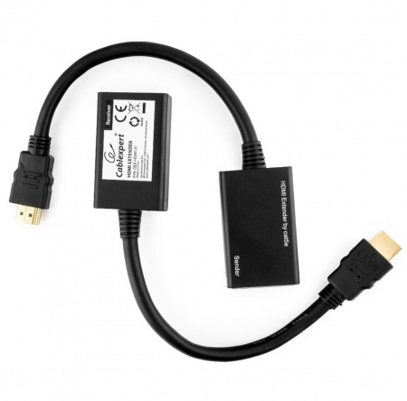 Удлинитель HDMI по витой паре до 30м Cablexpert DEX-HDMI-01, HD19Mx2/RJ45Fx2 Фото