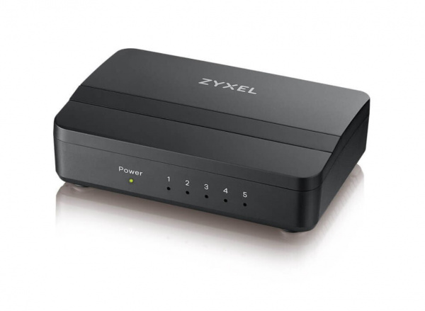 Коммутатор Zyxel GS-105S v2, 5 портов 1000 Мбит/с, настольный, c приоритетными портами Фото