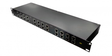 RVi-1NSP20-24GP Устройство грозозащиты линии Ethernet и PoE Подключение 24 защищаемых устройств Фото