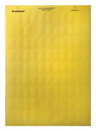 Табличка маркировочная полиэстер 278х210мм. желтая Фото