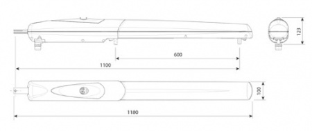 AX5024 - Привод 24 В линейный, самоблокирующийся, с энкодером и механическими упорами Фото