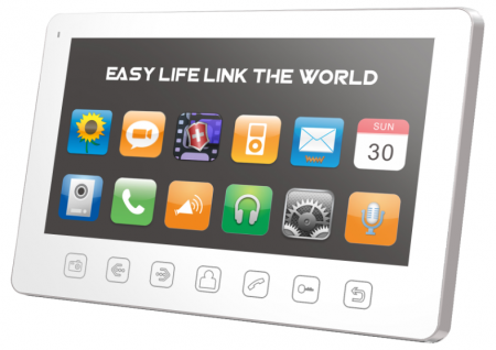 Prime Slim (white) VZ Монитор цветного видеодомофона 7 дюймов Фото