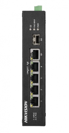 DS-3T0306HP-E/HS Неуправляемый коммутатор, 3 RJ45 100M PoE с грозозащитой 6кВ Фото