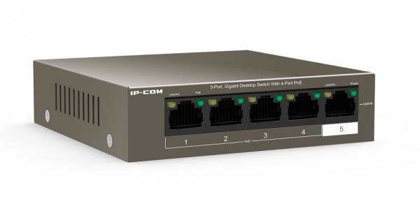 G1105P-4-63W 5-портовый гигабитный PoE коммутатор IP-COM с 4 портами PoE 10/100/1000 Мбит/с, 1 Uplink 10/100/1000 Мбит/с Фото