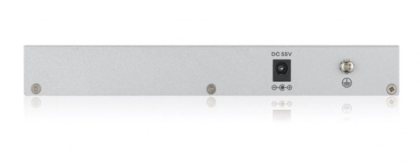 Smart коммутатор PoE+ Zyxel GS1200-5HP, 5xGE (4xPoE+), настольный, бесшумный, бюджет PoE 60 Вт Фото
