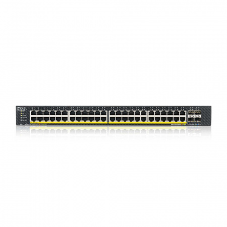 XGS1935-52HP, 52 Port Smart Managed PoE Switch, 48x Gigabit PoE and 4x 10G SFP+, hybrid mode, standa 48-портовый гигабитный Smart L3 Lite PoE коммутатор с 4 аплинками 10G Фото