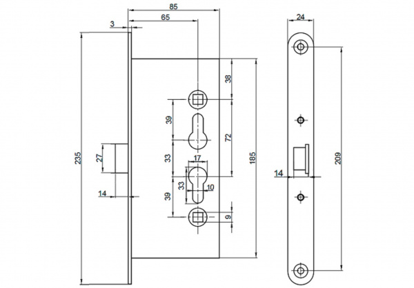Tantos FR-7250-PANIC-ZN-PB замок врезной Фото