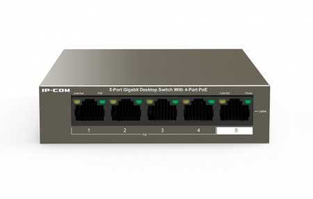 G1105P-4-63W 5-портовый гигабитный PoE коммутатор IP-COM с 4 портами PoE 10/100/1000 Мбит/с, 1 Uplink 10/100/1000 Мбит/с Фото
