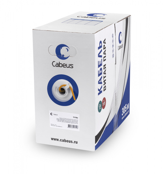 Кабель витая пара Cabeus UTP-4P-Cat.5e-SOLID-LSZH, CAT5e, бухта 305 м Фото Кабель витая пара Cabeus UTP-4P-Cat.5e-SOLID-LSZH, CAT5e, бухта 305 м Фото