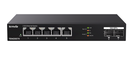 TEM2007X 7 портовый коммутатор 2,5G с 5 портами Ethernet и 2 портами SFP+ Фото