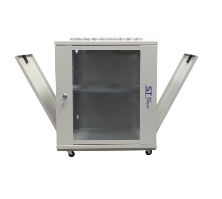 ST-NC12U01 (СЕРЫЙ)  С ПОЛКОЙ Шкаф телекоммуникационный Фото