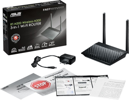 RT-N12, N300, черный Wi-Fi роутер ASUS Фото