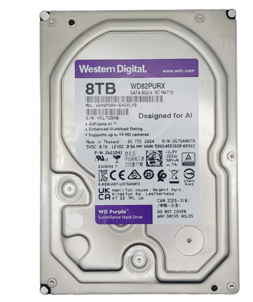 Жесткий диск 8TB WD Purple WD82PURX SATA III