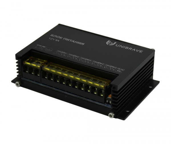 Блок питания Unibrave UB-БП-12V5А-5CH, металл Фото