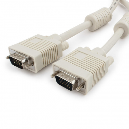 Кабель VGA Premium Cablexpert CC-PPVGA-10M, 15M/15M, 10м, двойной экран, феррит.кольца, пакет Фото Кабель VGA Premium Cablexpert CC-PPVGA-10M, 15M/15M, 10м, двойной экран, феррит.кольца, пакет Фото