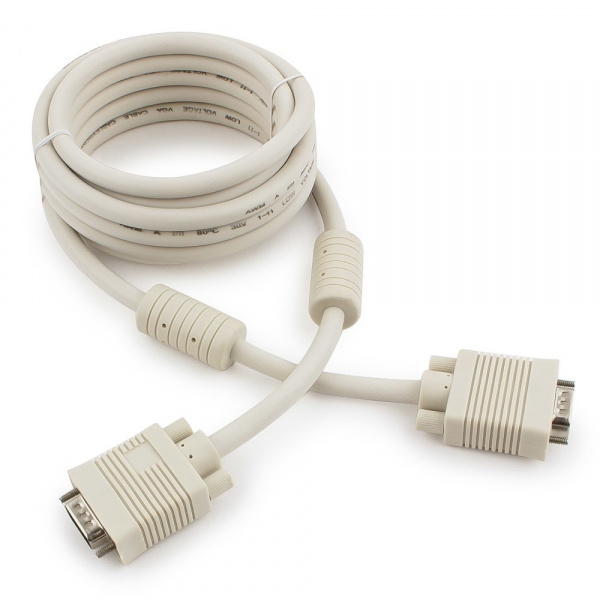 Кабель VGA Premium Cablexpert CC-PPVGA-15M, 15M/15M, 15м, двойной экран, феррит.кольца, пакет Фото Кабель VGA Premium Cablexpert CC-PPVGA-15M, 15M/15M, 15м, двойной экран, феррит.кольца, пакет Фото
