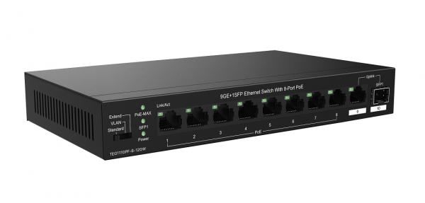 TEG1110PF-8-120W 10-портовый неуправляемый PoE-коммутатор Фото