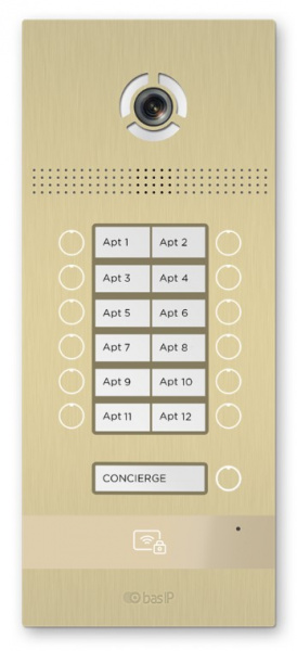 BI-12FB GOLD Вызывная панель на 12 абонентов Фото BI-12FB GOLD Вызывная панель на 12 абонентов Фото