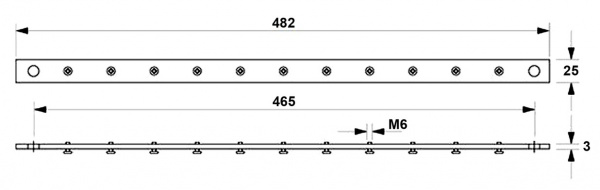 Hyperline TGRD-19 Медная шина заземления, 19 Hyperline TGRD-19 Медная шина заземления, 19