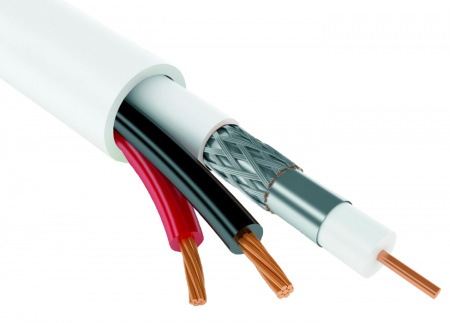 КВК-В-2*0,75 (УралКабМедь) Кабель комбинированный, белый, бухта 200м Фото