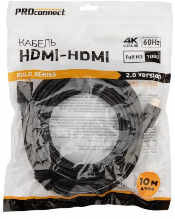 Кабель PROconnect HDMI - HDMI 2.0, 10м, Gold Фото