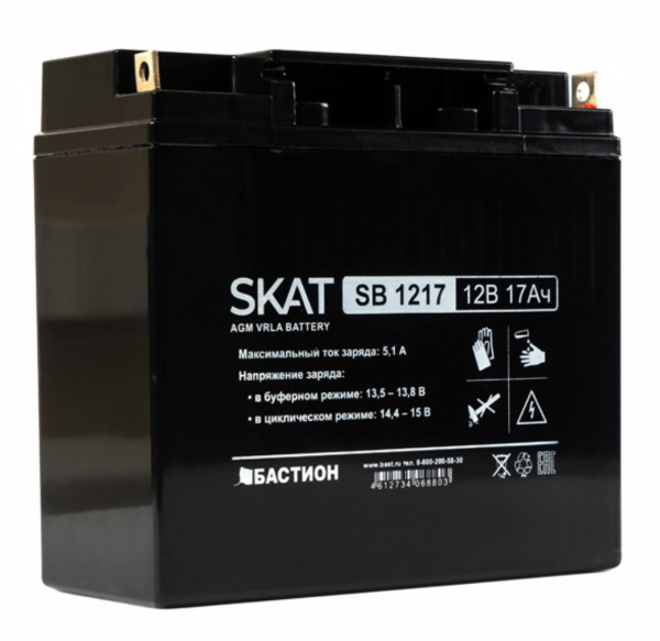 SKAT SB 1217 Аккумулятор свинцово-кислотный Фото SKAT SB 1217 Аккумулятор свинцово-кислотный Фото