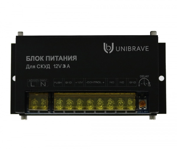 UB-БП-3А (СКУД) Блок питания для СКУД Unibrave UB-БП-3А, металл Фото