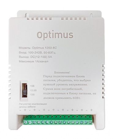 Блок питания Optimus 1250-8C Фото